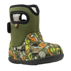 Bogs Kids Green and Orange Rain & Snow Boots